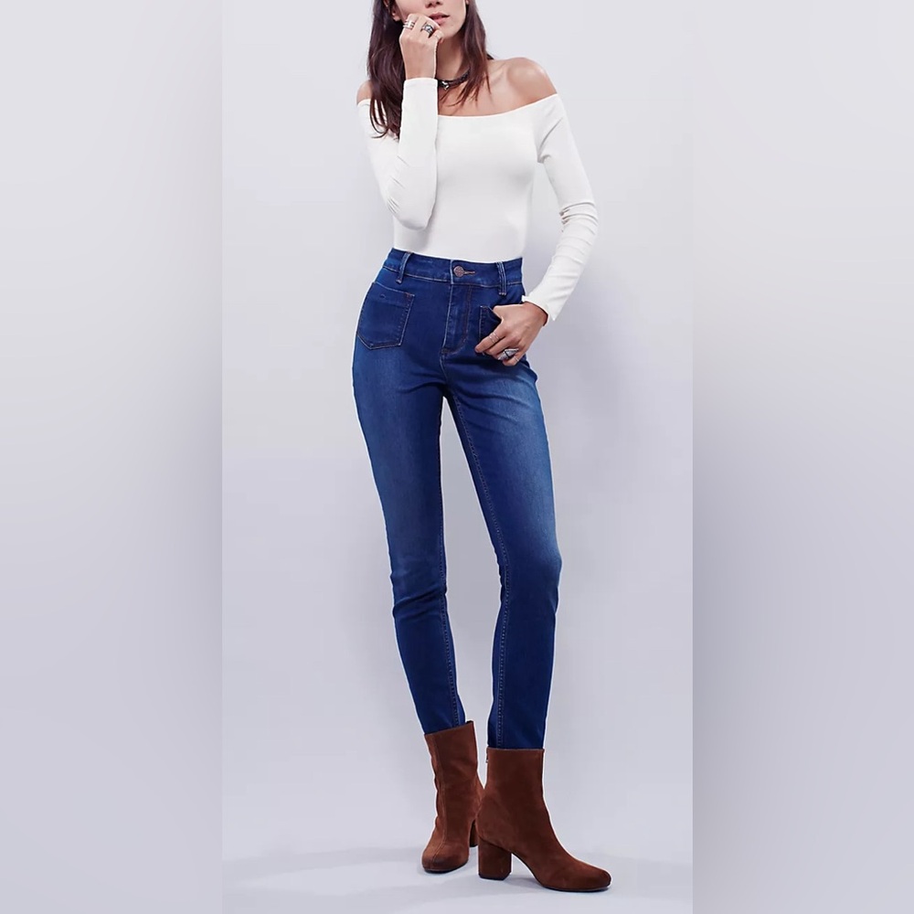 Free People Jeans 30 Beverly High Rise Skinny Women's Patch Pockets‎